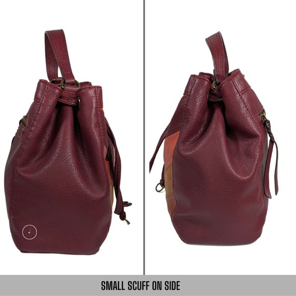 Chevron Faux Leather Convertible Cross Body Slouchy Hobo Shoulder Bag - Picture 7 of 15